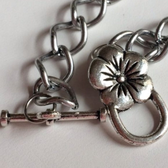 Silver Flamingo Bracelet 8" Hibiscus Island Bird - Picture 5 of 8